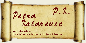 Petra Kolarević vizit kartica
